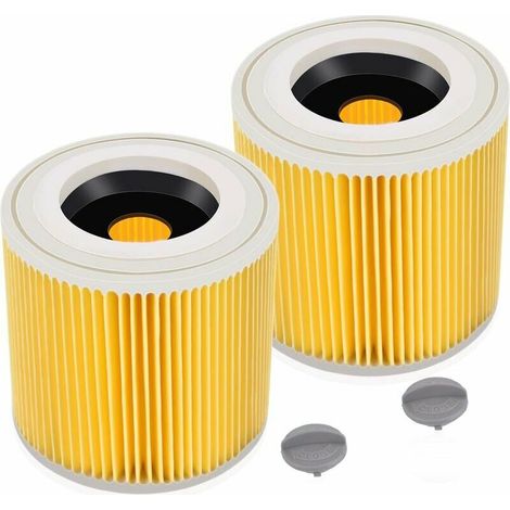 Set Mit 2 Filterkartuschen Für Die Staubsauger Kärcher Wd3 Premium, Wd2, Wd3p, Wd3 Mv2 Und Mv3. Referenz: 6.414-552.0/64145520-.