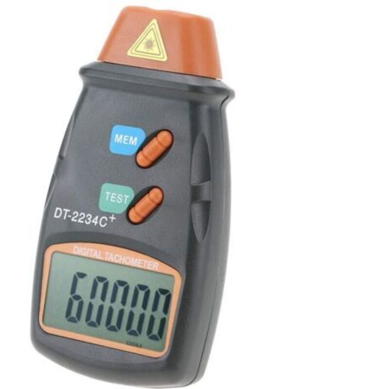 Pr Digitaler Drehzahlmesser, Dt-2234c + Berührungsloser Lcd-foto-drehzahlmesser, Mini-drehzahlmesser, Drehzahlmesserbereich 2,5 U/min–99,999 U/min
