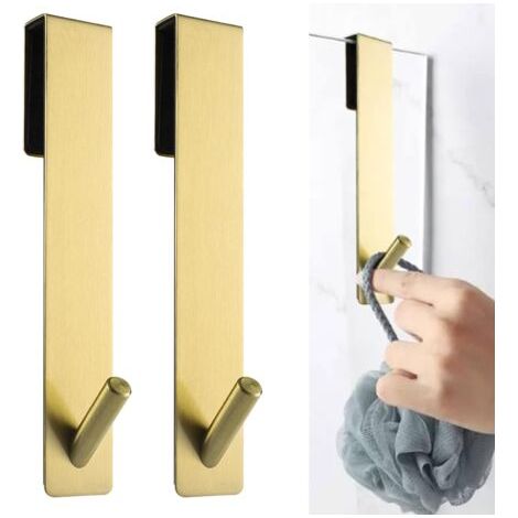 2er-pack Duschhaken, Handtuchhalter Ohne Bohren, Für Rahmenlose Glasduschtüren, 6–12 Mm Dicke (gold)