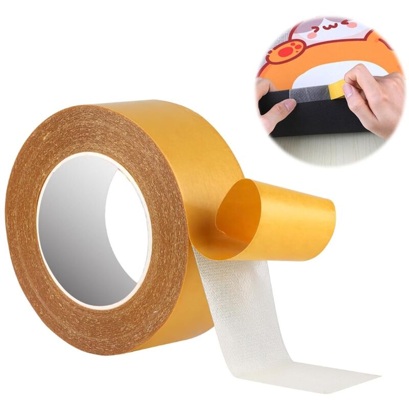Ruban Adhésif Double Face Ultra Résistant De Qualité Supérieure [20 M] – Adhérence Extra Forte – Polyvalent Et Pratique – Fixation Rapide And Sûre Pour Tapis And Surfaces Texturées