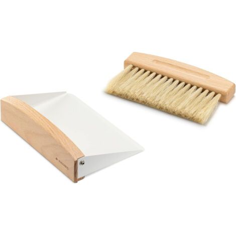 Krümelbesen Aus Buchenholz Mit Schaufel 15,5 X 10,5 X 4 Cm – Handbesen Für Küche, Esszimmer Und Gastronomie