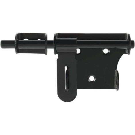Türschloss, Schiebetürschloss, Innentürschloss, Türschloss, Außentürriegel Mit Loch Für Vorhängeschloss, Länge 15 Cm Aus Schwarzem Edelstahl