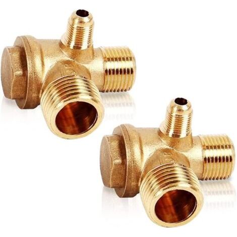 2 Stück Kompressor-rückschlagventil, 3 Anschlüsse Luftkompressor-rückschlagventil 20 X 16 X 10 Mm Für Luftkompressor-verbindungsstücke