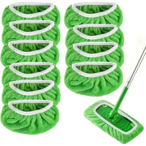 Packung Mit 10 Mikrofaser-ersatzpads, 25,4 X 11,4 Cm, Wiederverwendbar, Geeignet Für Nasse Und Trockene Böden.