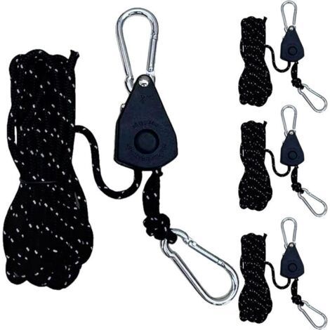 4 Stück Reflektierende Abspannleinen, 4 M, 4 Mm, Leicht, Spanner, Verstellbar, Für Den Außenbereich, Zeltseil, Zelt, Camping, Sonnensegel, Wäscheleine, Wäscheleine (schwarz)
