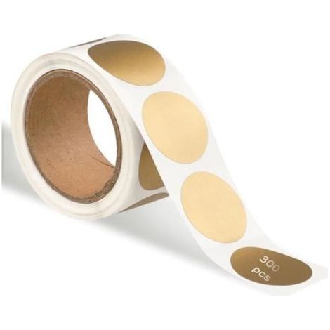 300 Stück 2,5 Cm Goldene Runde Rubbelaufkleber, Rubbelkartenaufkleber, Rubbelkartenaufkleber, Hochzeitsüberraschungsaufkleber