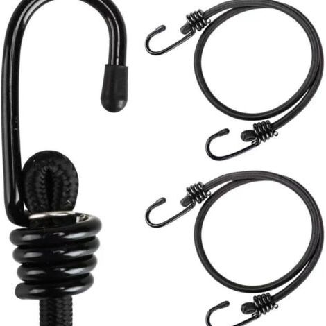 2 Stück 120 Cm Robuste Bungee-spanner Mit Haken Für Auto, Wohnwagen, Camping, Wohnmobil