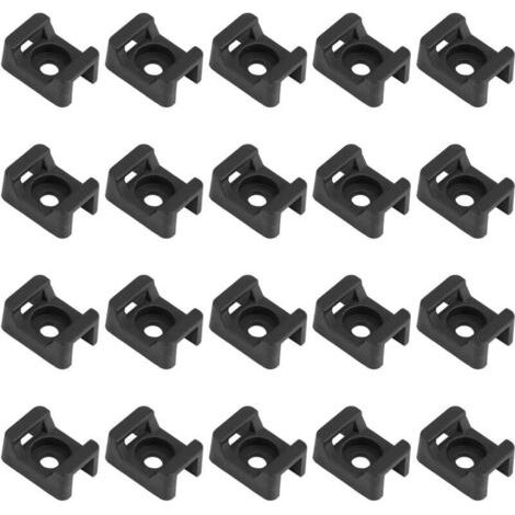 150 Stück Schwarze Kabelbinderhalter, Kabelbinder-basishalter Zum Organisieren Von Kabeln, 23 Mm X 16 Mm