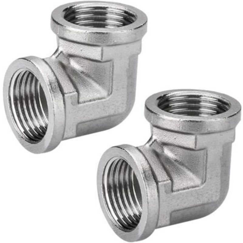 2 Stück 304 Edelstahl-winkel 90° 1/2" Ig/ig, 1/2" Edelstahl 90°-winkel, 1/2" Innengewinde, Winkel-winkel Für Bewässerungsinstallationen