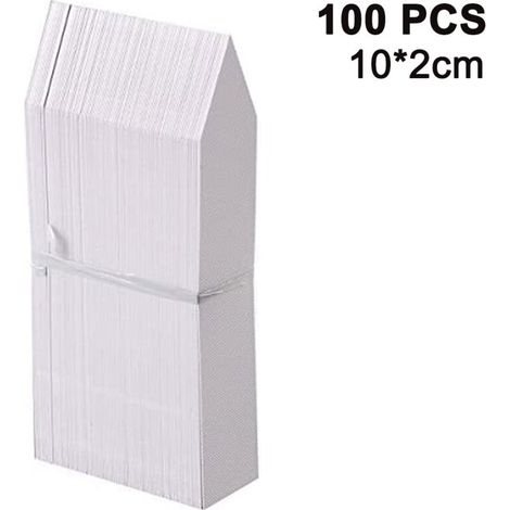 100 Packungen Pflanzenetiketten, Pfahletiketten, Kunststoff-gartenetiketten, Kindergartenetiketten Für Blumen, Gemüse, Setzlinge, Samen, Stil 2