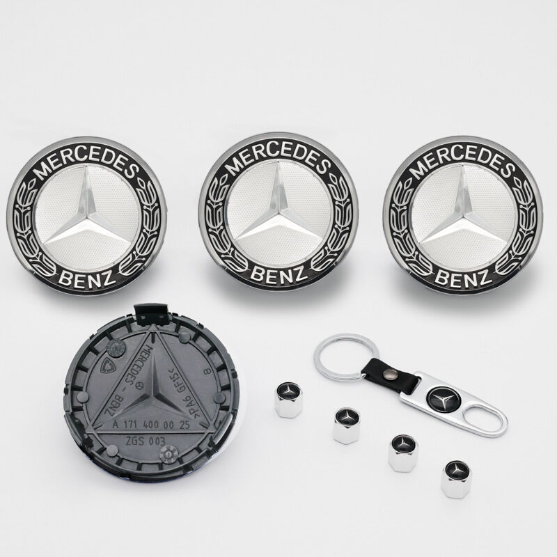4 Stück Nabenabdeckungen – Kompatibel Mit Mercedes Benz – 75 Mm – Radnabenabdeckung – Abs – Autozubehör