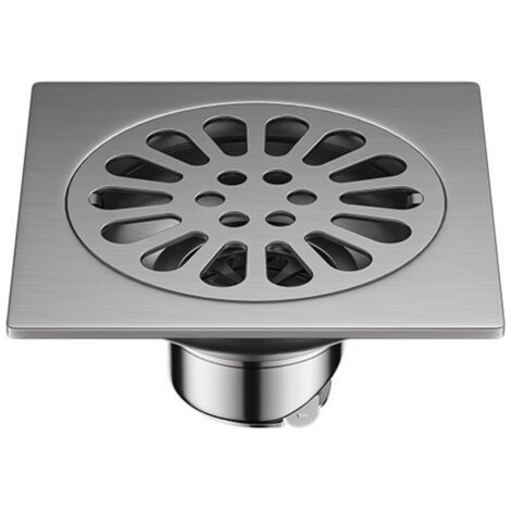 12×12cm Abfluss-plancher Mit Passoire-filter, Abfluss-grill, Siphon De Sol Und Acier Inoxydable Anti-odeur Carré, Abfluss-abfluss