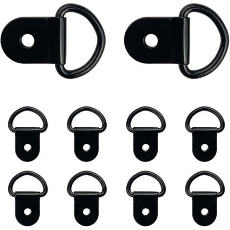 10er-pack Kleine Spannringe Aus Stahl, Robuste Frachtankerringe, Ankerpunkte Für Lkws, Anhänger, Schwarz