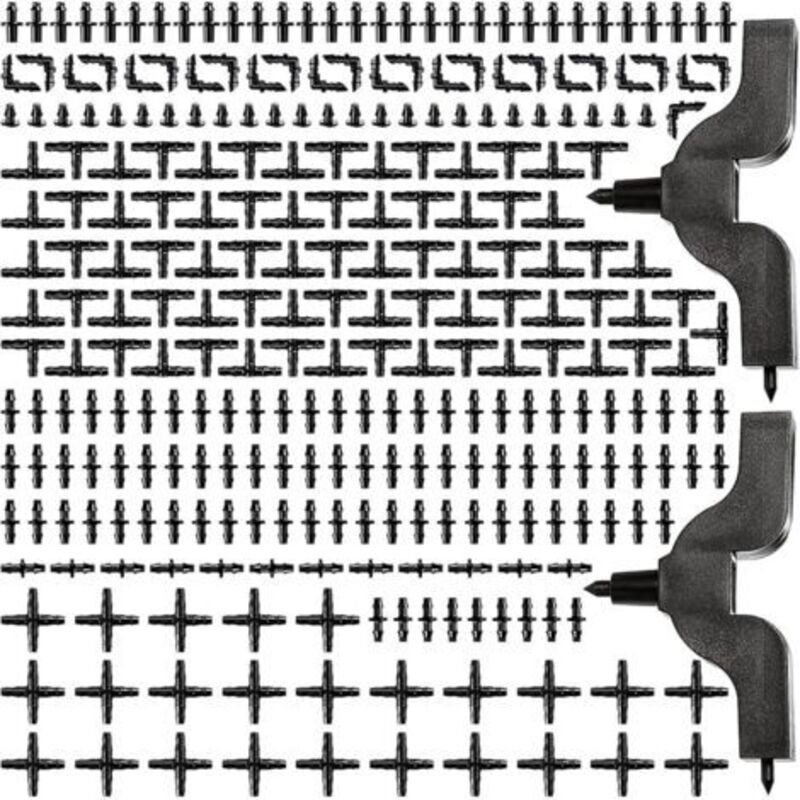 282 Stück 4/7 Mm Rohrverbinder, Bewässerungsarmatur, Widerhaken-rohrverbinder Für Bewässerungssystem, Rasenbewässerungsarmatur, Tropfverbinder