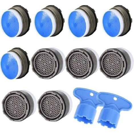 10 Stück Wasserhahnbelüfter Mit 2 Schlüsseln, Kunststofffilter Für Küchenarmatur, Badezimmerzubehör (18,5 Mm)