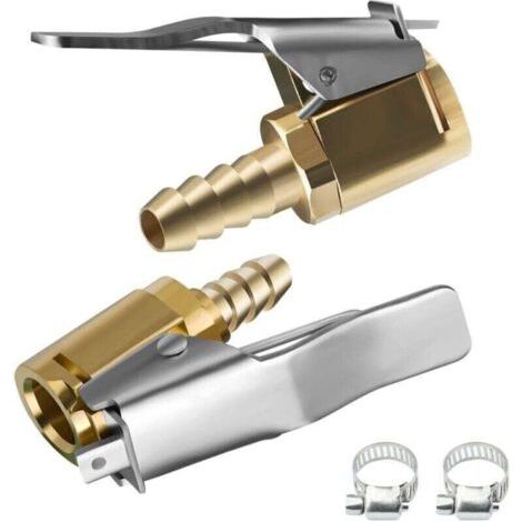 Autoreifenventiladapter, 2 Stück 6 Mm 1/4 Zoll Messing-inflatorspitze, Konvertierungskopfclip Für Reifenventile, Für Alle Reifenventile Mit Ventilgewinde