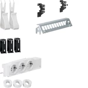 Hager Multimedia Kit, univers, mit 3xSteckdose UM00M2