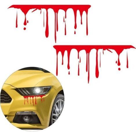 ❣️autoaufkleber Mit Blutflecken: Sie Erhalten 2 Autoaufkleber Mit Blutflecken. Der Autodekorationsaufkleber Ist Mit Tropfender Blutform Gestaltet Und Kann Ihr Auto Verschönern