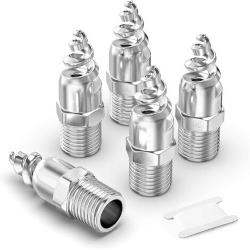 2 Stk. 304 Zerstäubungskegel, Spiralförmig Und Aus Rostfreiem Edelstahl, Zerstäubende Pulverisierungsdüse, 1 Zoll Für Gaskühlung, Spülung, Zündung