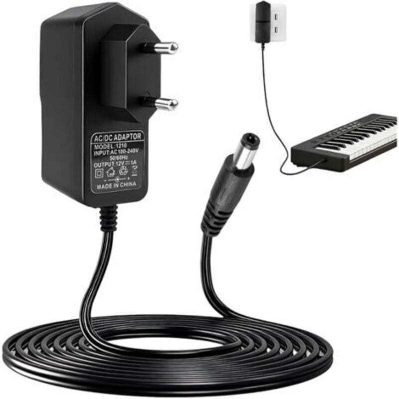 12v 1a Stromladekabel Für Yamaha E-piano-tastatur Pa-130(a) Pa-3(b) Pa-130b Pa-5d Pa-3c Pa-5b Ep-a3, 12w Universal-netzteil Ac 100-240v, 1m