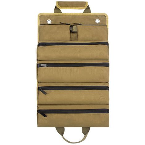 Khaki Gerollte Hardware-tasche, Gartenelektriker, Zimmerei, Verdickte Hardware-tasche, Auto-hardware-werkzeugtasche, Werkzeug-aufbewahrungstasche