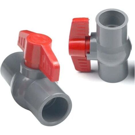 2 Stück 40 Mm Pvc-kugelhahn, U-pvc-kunststoff-wasserrohrventil, Gerade Anschlüsse Für Durchflusskontrolle Und Stopp
