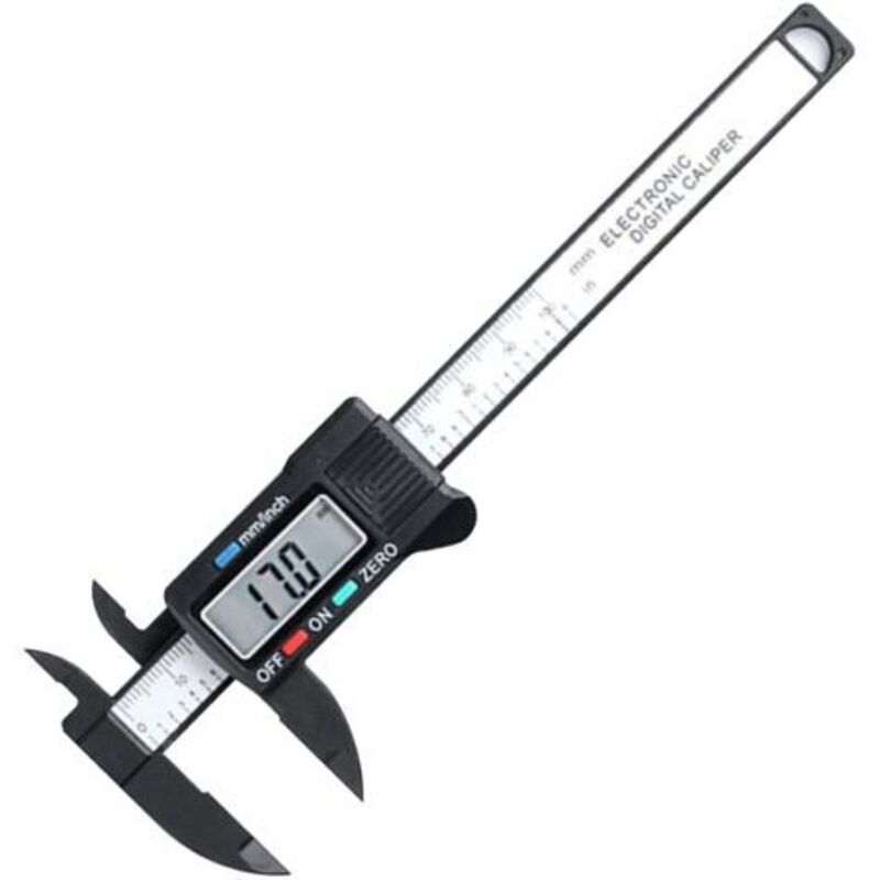 Digitaler Messschieber, 150 Mm Carbonfaser-messschieber Mit Klarem Lcd-display Und Batterie-backup, Professioneller Messschieber Für Außen-, Innen-, Tiefen- Und Schrittzähler
