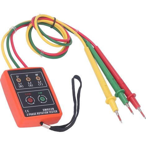Sm852b Dreiphasen-sequenzprüfer, Tragbarer Wechselstrom-phasendrehungsindikator Zur Strom- Und Spannungserkennung