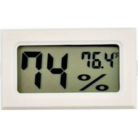 Präzises Mini-thermometer Und Hygrometer Mit Weißer Numerik Zur Überwachung Der Temperatur Und Der Innenluftfeuchtigkeit – Anzeige Fahrenheit (℉)