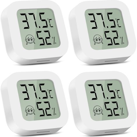 4-teiliges Set: Innenthermometer, Numerisches Hygrometer, Temperaturmonitor, Hauskomfort Und Büro.