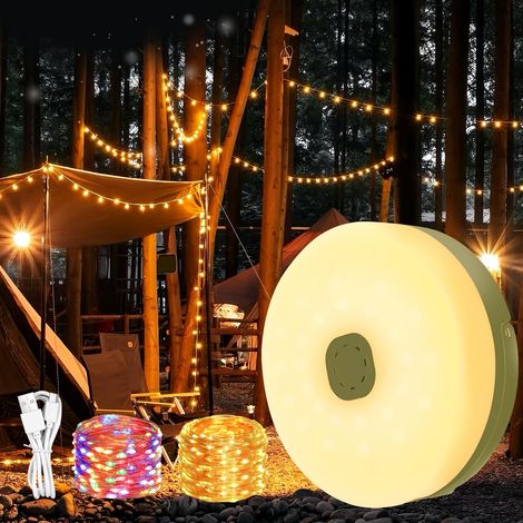 Guirlande Camping-leuchte – Guirlande Camping-leuchte 2 Und 1, 10 Meter Lang, 8 Modi, Ipx4-strahlung.