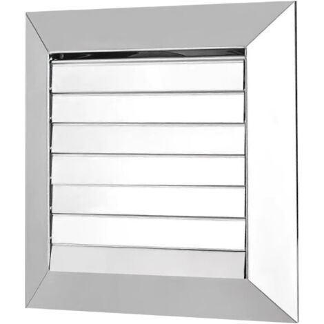 Lüftungsgitter 150 Mm, Edelstahl-kaminlüftungsgitter, Verstellbares Lüftungsgitter Mit Beweglichen Lamellen, Zur Absaugung Und Belüftung Der Umgebungsluft (silber)