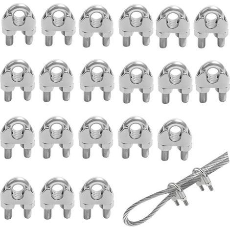 Set Mit 20 Stahlkabelbindern 5 Mm, Kabelbinder Aus Edelstahl 304, Verhindert Rost, Gute Haftung, Für Kabel Bis Zu 5 Mm Durchmesser (m5)