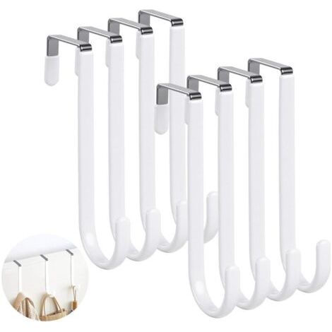 8er-pack Haken Zum Aufhängen Über Der Tür Mit Filzgleitern Zum Schutz Der Oberfläche, Haken Für Die Garderobe Über Der Tür, Haken Aus Edelstahl, Zum Aufhängen Der Garderobe Über Der Tür