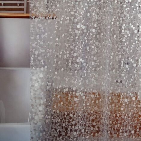183 X 183 Cm, Doppelte Wasserfeste Duschkabine Aus 8 G Eva Mit 3 Hochbeständigen Unteren Enden, Doppelte Duschkabine Für Duschkabinen, Badezimmer, 3d-motivgalets,