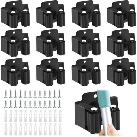 Set Mit 12 Wandbesenhaltern, Werkzeughalter Zum Aufhängen Von Gartengeräten Und Besen, Geeignet Für Mopps, Besen, Schaufeln Und Andere Werkzeuge.