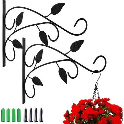 Pieces Pflanzenhaken Zum Aufhängen An Der Wand Mit Schraubenhalter, Pflanzenhaken, Laterne, Vogelfutterspender, Metall-gartenkorb Für Balkon, Gartendekoration, 25 X 20 Cm