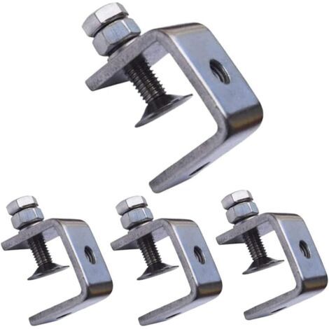 Serre-joints C, 4 Pièces Pince Robuste Acier Inoxydable, Pince C Robuste, Pince Fixation Travail Bois