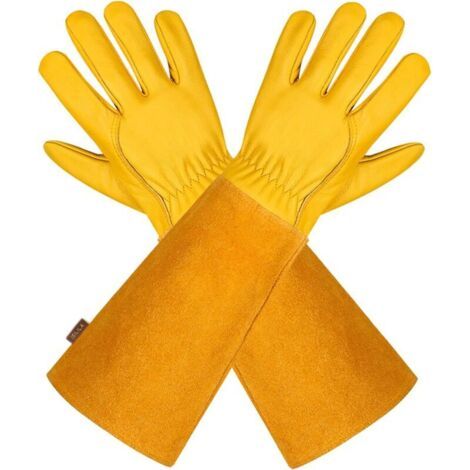 Leder-gartenhandschuhe Zum Schutz Vor Dornen, Größe M, Starke Und Bequeme Handschuhe Für Die Arbeit Im Garten