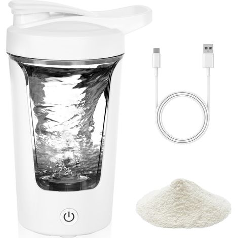 Électrique Protéine Shaker, 450 Ml Shaker Tasse Wiederaufladbar Per Usb, Shaker Bouteille Pour Shakes Protéinés Et Shakes De