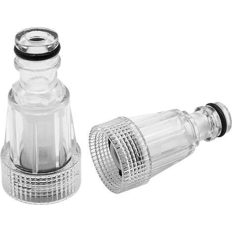 2pcs Wasserfilter Für Hochdruckreiniger, Gartenanschlüsse, Kompatibel Mit Gartenanschlüssen, Transparent