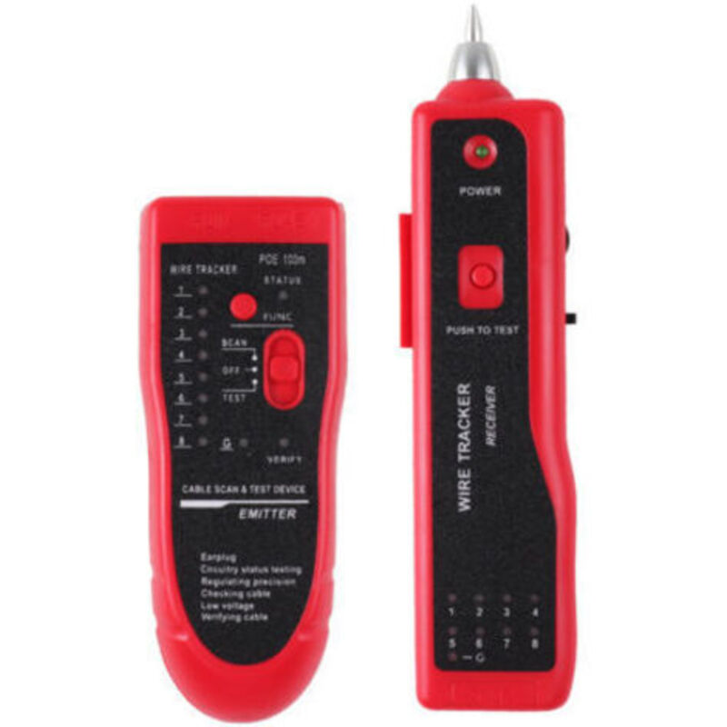 Elektrisches Rj45-rj11-ethernet-lan-kabelkabel – Multifunktionskabel-tester Mit Kontinuität Und Toner-tracer – Ideales Werkzeug Für Telekommunikations- Und Haushaltstechnik Red