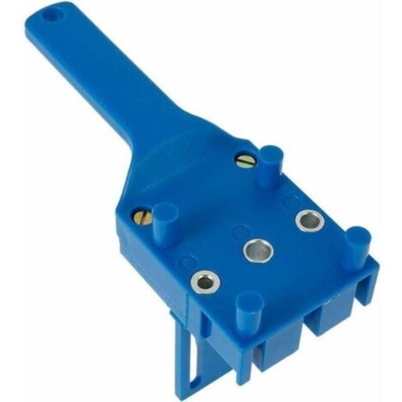 Zvd-1 Stück Dübelbohrlehre, Holzdübelbohrführung Mit Parallelanschlag, Dübellehrensatz Mit Zapfenzentrierung 6 Mm/8 Mm/10 Mm (blau)