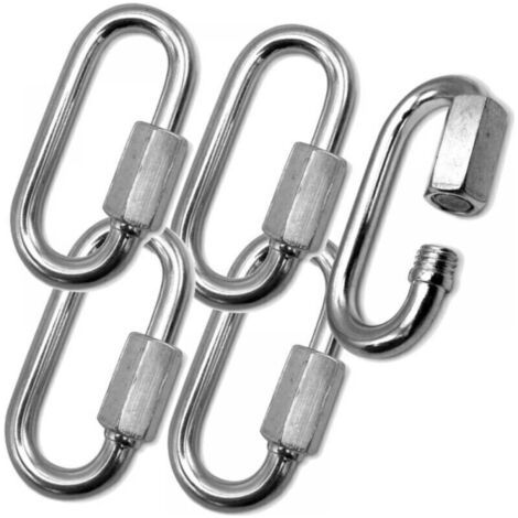 5er-pack 7-mm-schnellverschluss-karabiner D-form 304 Mini-schraubkarabiner Für Wandern, Camping, Outdoor, Innenbereich, Zubehör