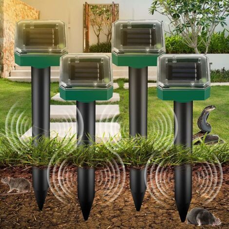 4er-pack Ultraschall-tiervertreiber Ip65 Solar-nagetiervertreiber Ultraschall-garten-solar-nagetier- Und Tiervertreiber-bdd