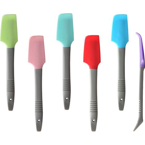 Mini-spatel Aus Silikon, Pfannenwender, Pfannenwender, Konservenschaber, 6-teiliges Set