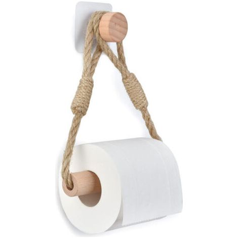 Toilettenpapierhalter Ohne Bohren – Vintage-stil Mit Hanfseil