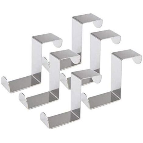 Set Mit 6 Metall-kleiderhaken Aus Edelstahl, Z-förmiger Haken Für Schlüssel, Schal, Tasche, Küche, Schlafzimmer, Kleiderschrank, Schublade Usw.
