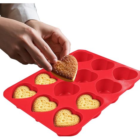 Silikonform, 12 Fächer, Mikrowellengeeignet, Silikonform Für Schokolade, Kuchen, Süßigkeiten, Dessert, Fondant, Gummibärchen, Kerze, Basteln, Party, Urlaub