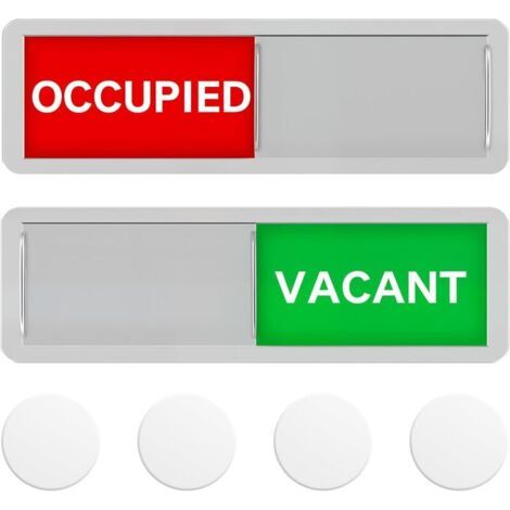 2 Magnetische Und Selbstklebende Frei/besetzt-schiebetürschilder, Gut Sichtbare Rot-grüne Anzeige 17,7 X 5,2 Cm, Dekorative Frei/besetzt-schilder Für Büros, Toiletten, Wcs, Besprechungsräume
